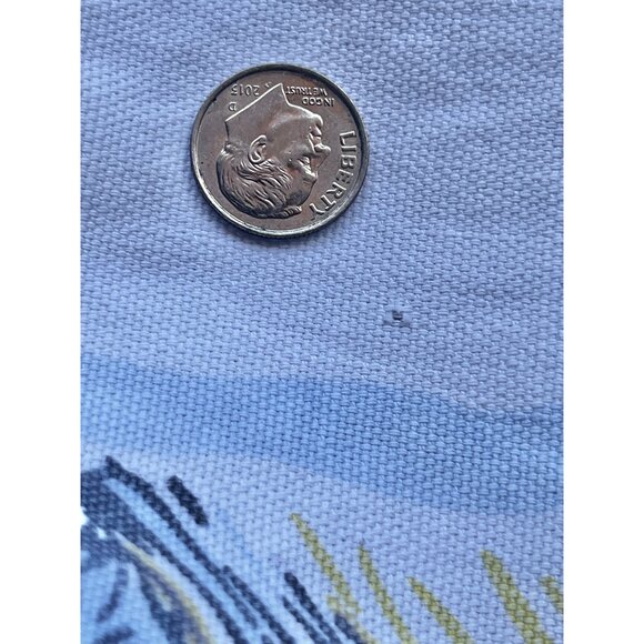 1950s Mexican Topper Tablecloth 30" X 31.5" Tropical Palm Trees Flower Vendor - Picture 9 of 9